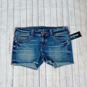 NEW True Religion Short Blue Jeans Size 29